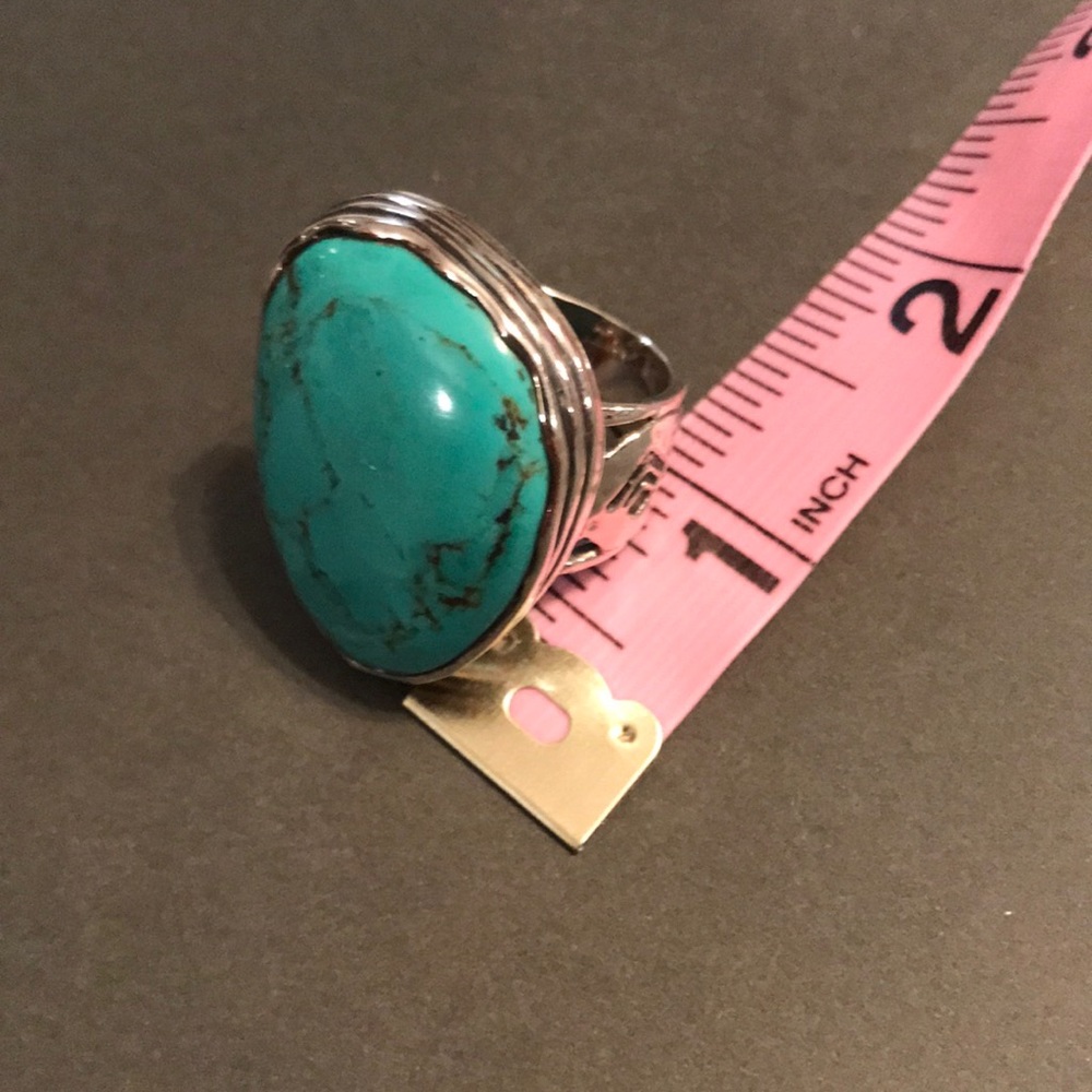 SILPADA 🌟SIZE 8🌟Silver & Tumbled Turquoise Ring - Picture 7 of 8